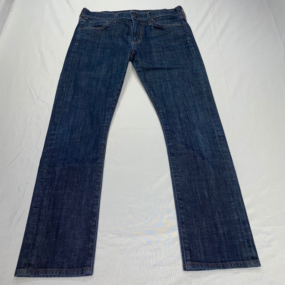 Citizens of Humanity Agnes Long Mid Rise Slim Straight Jeans Dark Wash 27